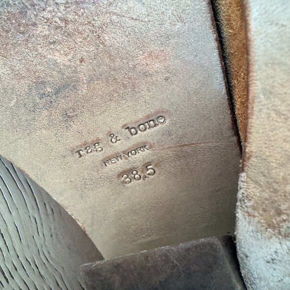 rag & bone Westin Pointed-Toe Suede Low-Heel Booties 38.5 - Picture 13 of 13